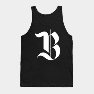 B Gothic calligraphy Tank Top